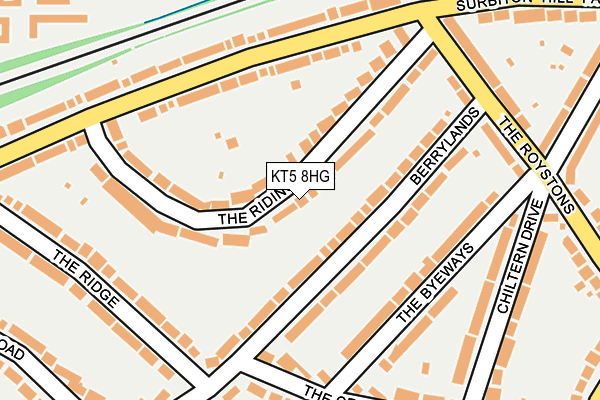KT5 8HG map - OS OpenMap – Local (Ordnance Survey)