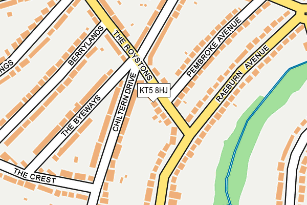 KT5 8HJ map - OS OpenMap – Local (Ordnance Survey)