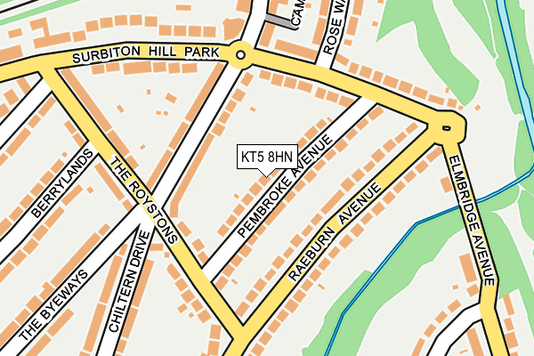 KT5 8HN map - OS OpenMap – Local (Ordnance Survey)