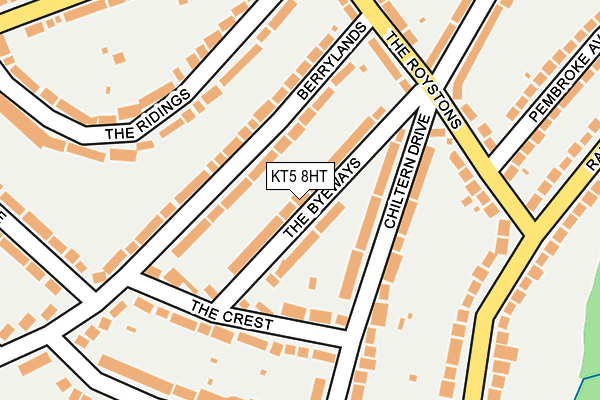 KT5 8HT map - OS OpenMap – Local (Ordnance Survey)