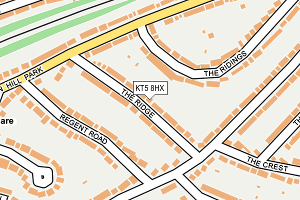 KT5 8HX map - OS OpenMap – Local (Ordnance Survey)