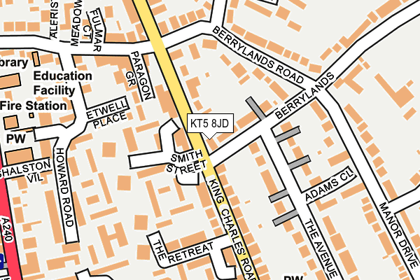 KT5 8JD map - OS OpenMap – Local (Ordnance Survey)