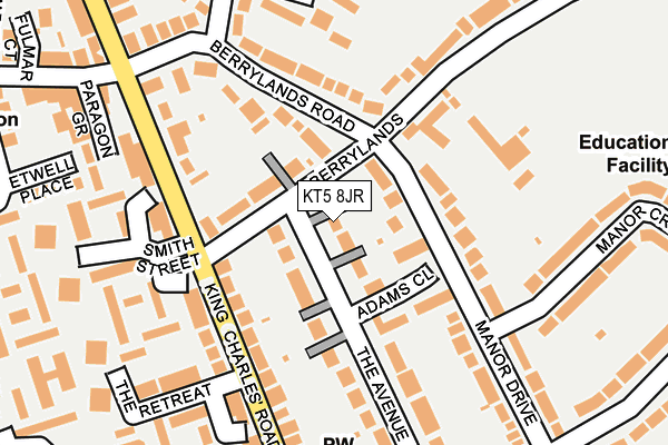 KT5 8JR map - OS OpenMap – Local (Ordnance Survey)