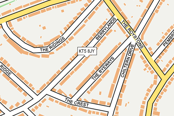 KT5 8JY map - OS OpenMap – Local (Ordnance Survey)