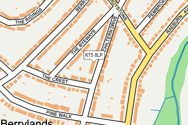 KT5 8LP map - OS OpenMap – Local (Ordnance Survey)