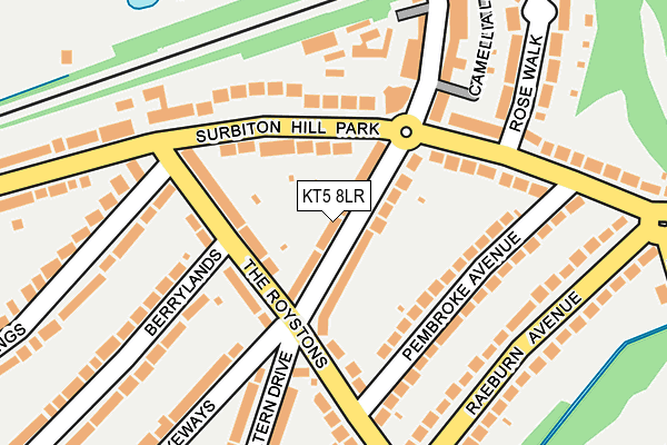 KT5 8LR map - OS OpenMap – Local (Ordnance Survey)