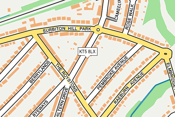 KT5 8LX map - OS OpenMap – Local (Ordnance Survey)