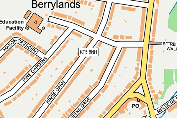 KT5 8NH map - OS OpenMap – Local (Ordnance Survey)
