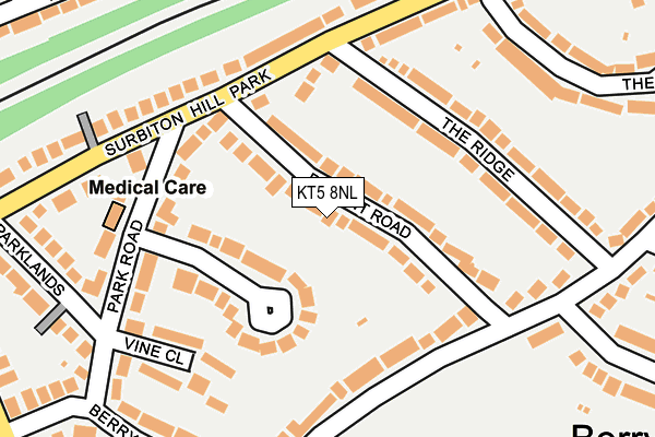 KT5 8NL map - OS OpenMap – Local (Ordnance Survey)