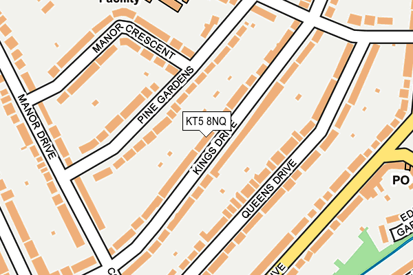 KT5 8NQ map - OS OpenMap – Local (Ordnance Survey)