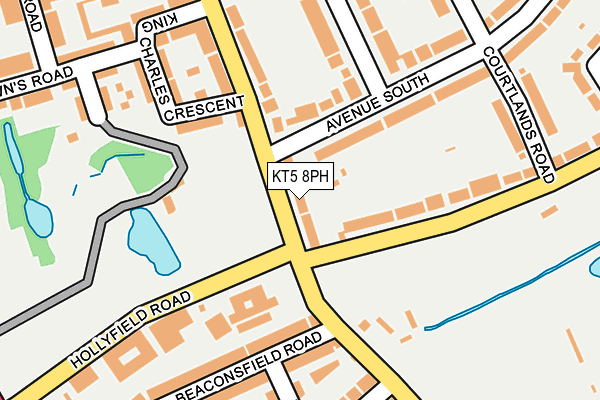 KT5 8PH map - OS OpenMap – Local (Ordnance Survey)