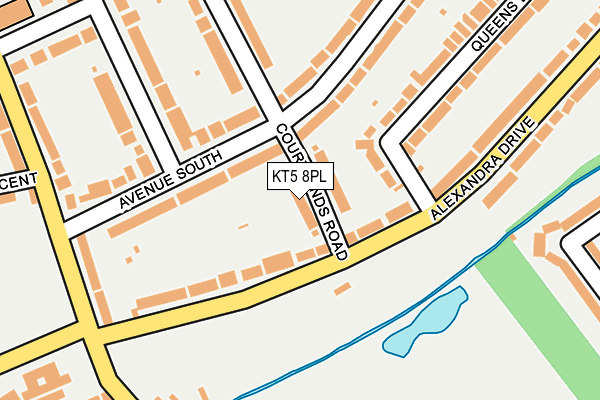 KT5 8PL map - OS OpenMap – Local (Ordnance Survey)