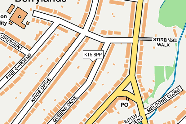 KT5 8PP map - OS OpenMap – Local (Ordnance Survey)