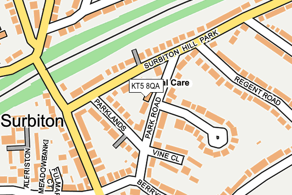 KT5 8QA map - OS OpenMap – Local (Ordnance Survey)