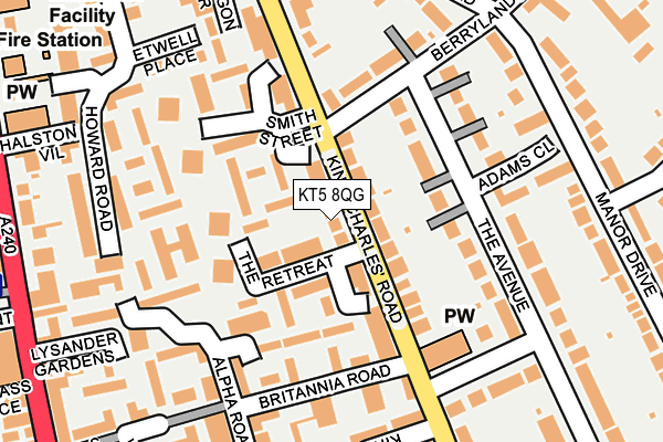 KT5 8QG map - OS OpenMap – Local (Ordnance Survey)