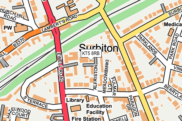 KT5 8RB map - OS OpenMap – Local (Ordnance Survey)