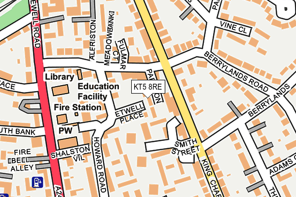 KT5 8RE map - OS OpenMap – Local (Ordnance Survey)