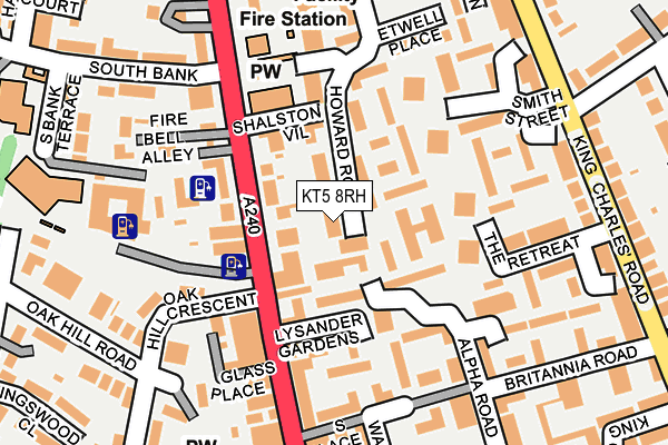 KT5 8RH map - OS OpenMap – Local (Ordnance Survey)