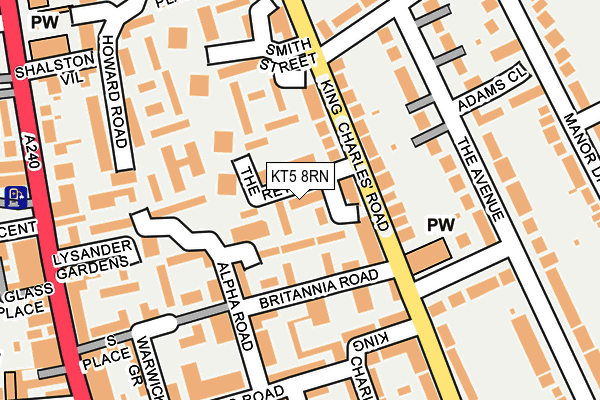 KT5 8RN map - OS OpenMap – Local (Ordnance Survey)