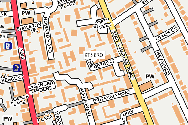 KT5 8RQ map - OS OpenMap – Local (Ordnance Survey)