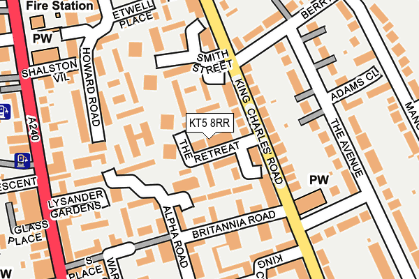 KT5 8RR map - OS OpenMap – Local (Ordnance Survey)