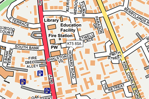 KT5 8SA map - OS OpenMap – Local (Ordnance Survey)