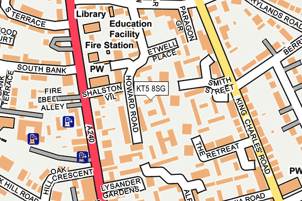 KT5 8SG map - OS OpenMap – Local (Ordnance Survey)