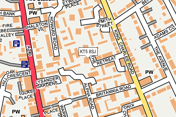 KT5 8SJ map - OS OpenMap – Local (Ordnance Survey)