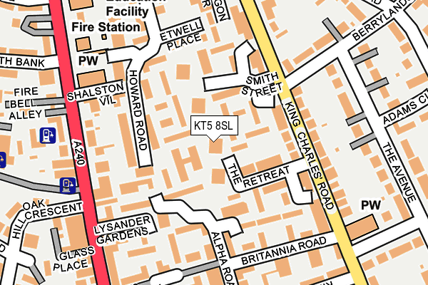 KT5 8SL map - OS OpenMap – Local (Ordnance Survey)