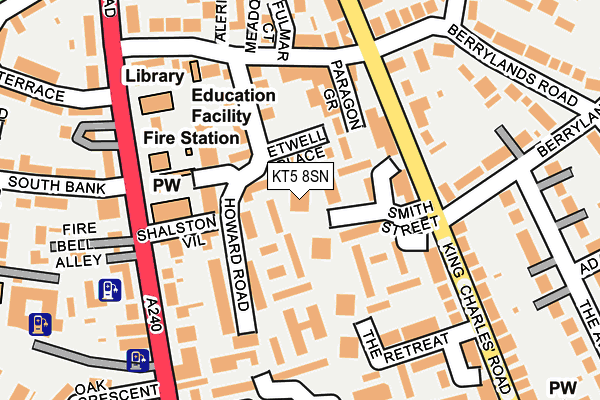 KT5 8SN map - OS OpenMap – Local (Ordnance Survey)