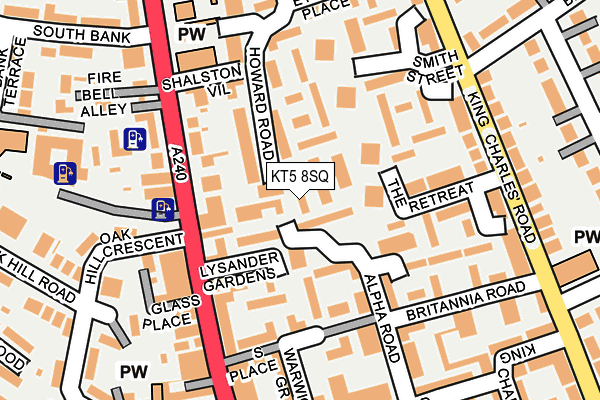 KT5 8SQ map - OS OpenMap – Local (Ordnance Survey)