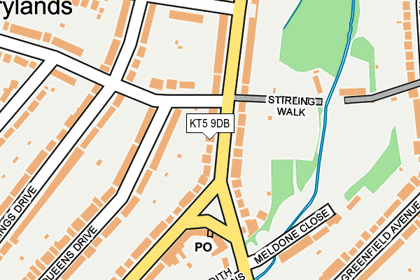 KT5 9DB map - OS OpenMap – Local (Ordnance Survey)