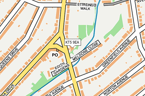 KT5 9EA map - OS OpenMap – Local (Ordnance Survey)