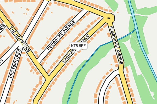 KT5 9EF map - OS OpenMap – Local (Ordnance Survey)