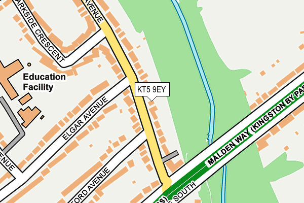KT5 9EY map - OS OpenMap – Local (Ordnance Survey)