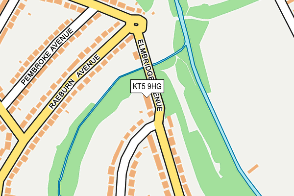 KT5 9HG map - OS OpenMap – Local (Ordnance Survey)