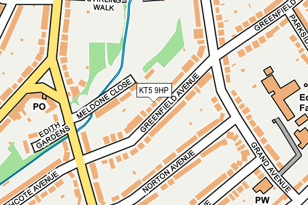 KT5 9HP map - OS OpenMap – Local (Ordnance Survey)
