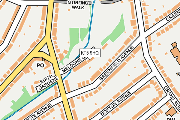 KT5 9HQ map - OS OpenMap – Local (Ordnance Survey)