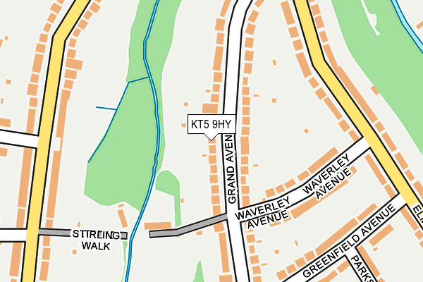 KT5 9HY map - OS OpenMap – Local (Ordnance Survey)