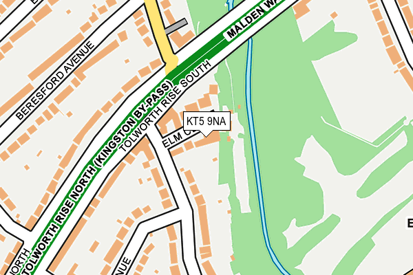 KT5 9NA map - OS OpenMap – Local (Ordnance Survey)