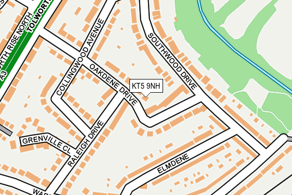 KT5 9NH map - OS OpenMap – Local (Ordnance Survey)