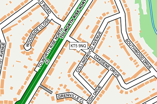 KT5 9NQ map - OS OpenMap – Local (Ordnance Survey)