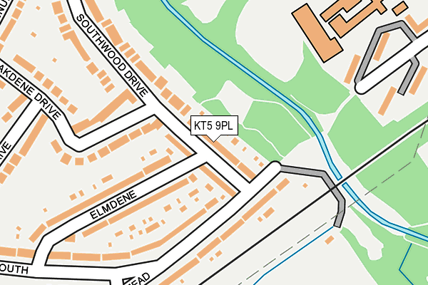 KT5 9PL map - OS OpenMap – Local (Ordnance Survey)