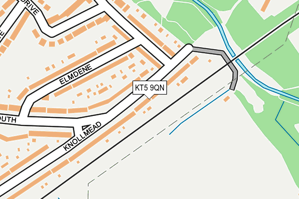 KT5 9QN map - OS OpenMap – Local (Ordnance Survey)