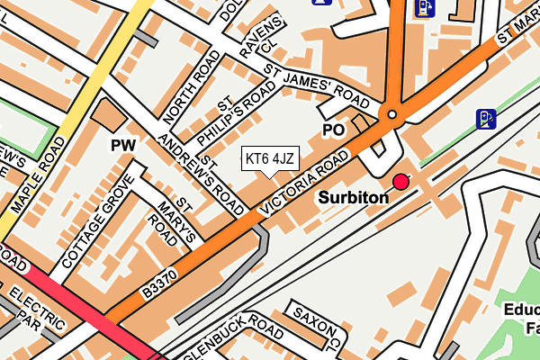 Map of LOCKESLEY SQUARE (SURBITON) RESIDENTS ASSOCIATION LIMITED at local scale