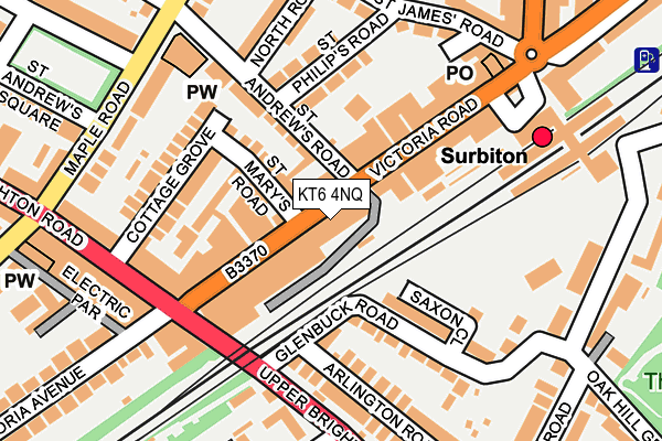 KT6 4NQ map - OS OpenMap – Local (Ordnance Survey)