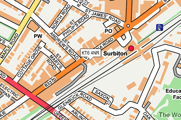 KT6 4NR map - OS OpenMap – Local (Ordnance Survey)