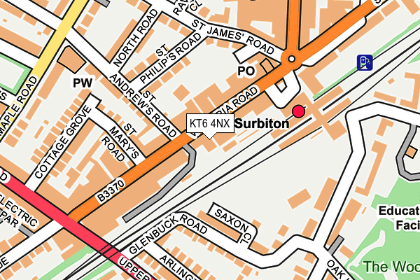 Map of ELLSWOOD COURT(SURBITON)RESIDENTS ASSOCIATION LIMITED at local scale