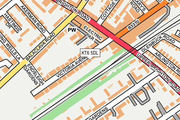 KT6 5DL map - OS OpenMap – Local (Ordnance Survey)