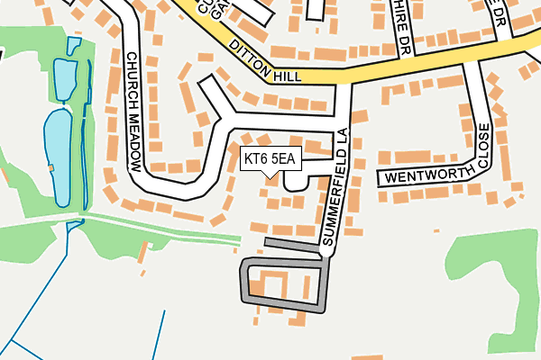 KT6 5EA map - OS OpenMap – Local (Ordnance Survey)
